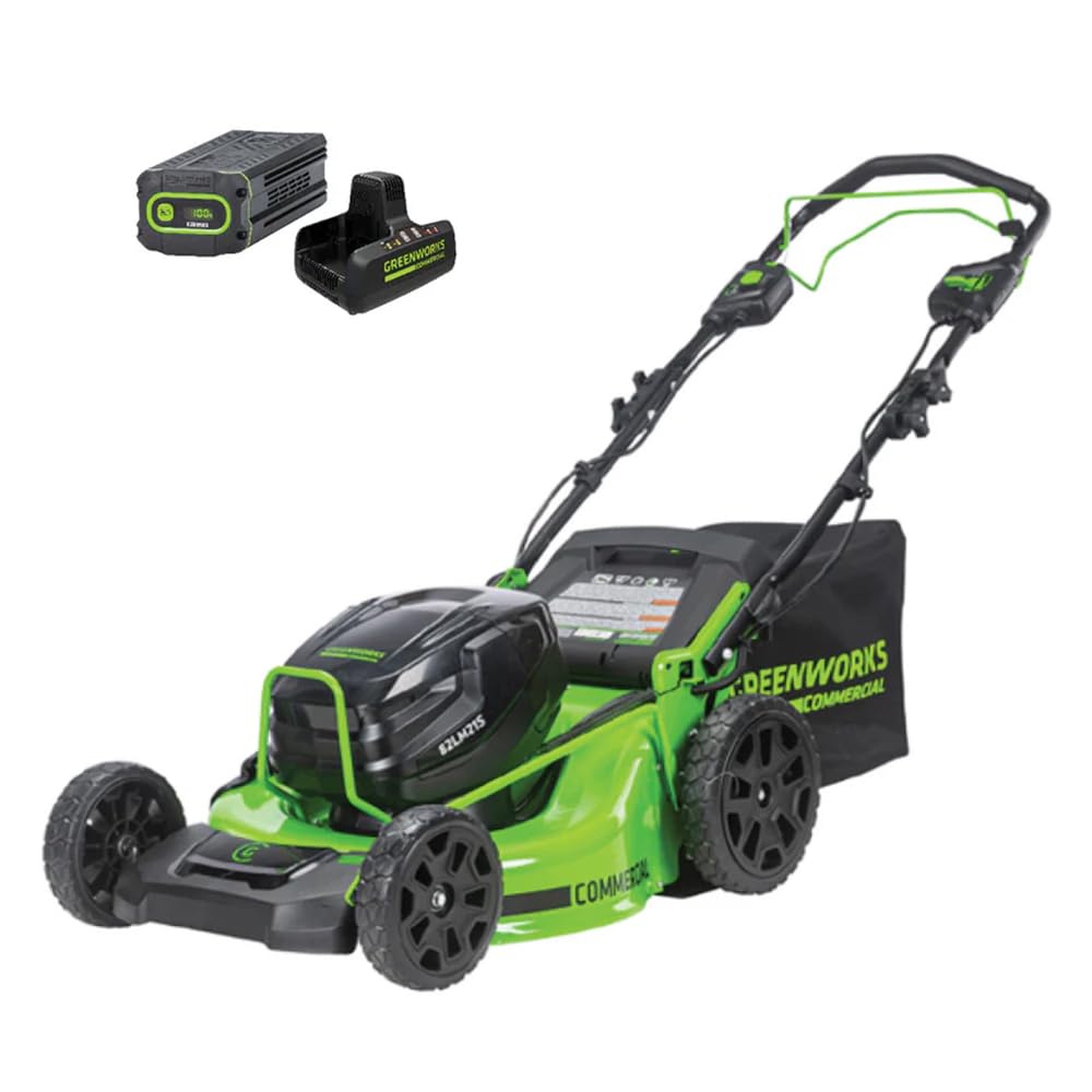 Greenworks 82V 21" Self-Propelled Lawn Mower, 8.0Ah Battery + Dual Port Charger