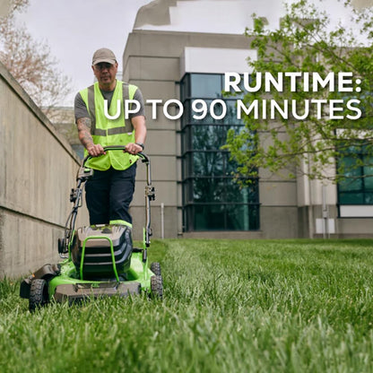 Greenworks 82V 21" Self-Propelled Lawn Mower, 8.0Ah Battery + Dual Port Charger