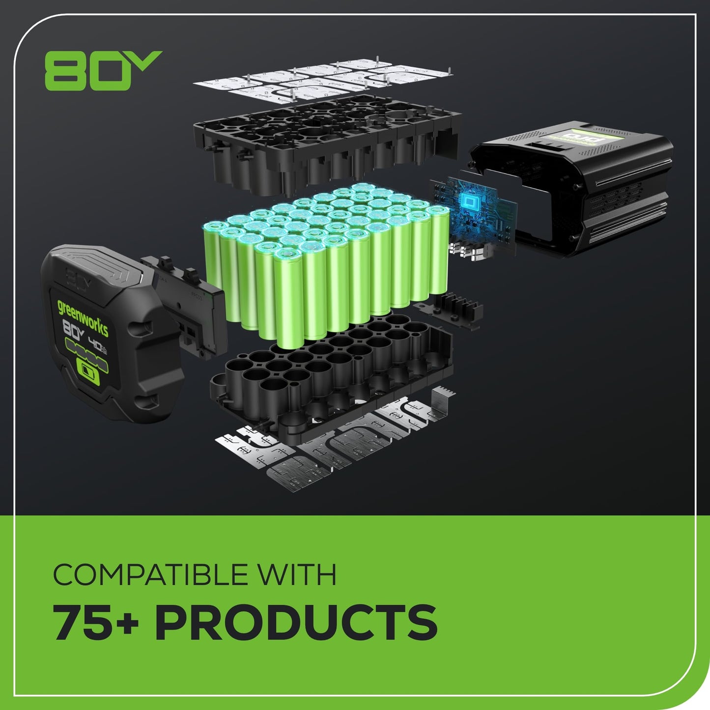 Greenworks 80V 21" Brushless Cordless (Self-Propelled) Lawn Mower (75+ Compatible Tools), 4.0Ah Battery and 60 Minute Rapid Charger Included