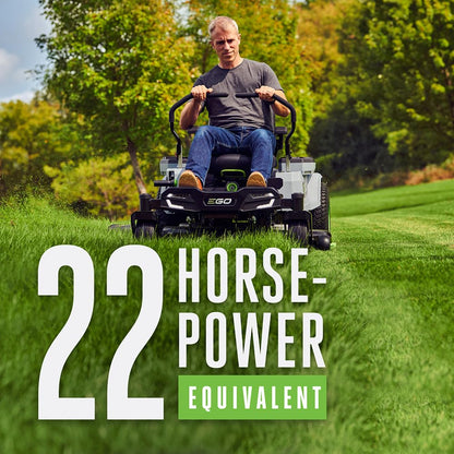 EGO Power+ Electric Riding Lawn Mower, 42" Deck with Zero Turn Radius, Includes (4) 56V 10.0Ah Batteries and Charger - ZT4204L