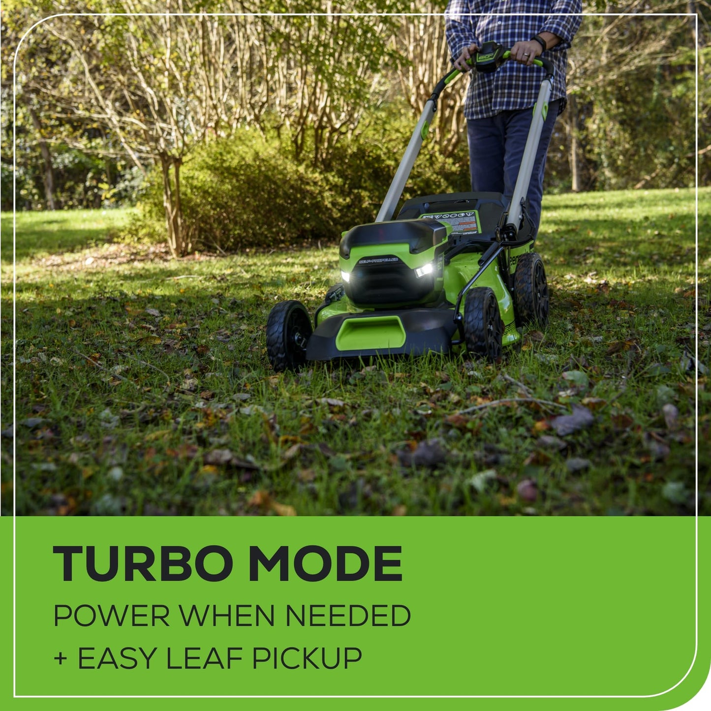 Greenworks 60V 21" Self-Propelled Cordless Lawn Mower, Brushless Motor, LED Lights, Includes 2X 4.0Ah Batteries & Rapid Dual-Port Charger(75+ Tool Compatibility, 45Min Runtime)