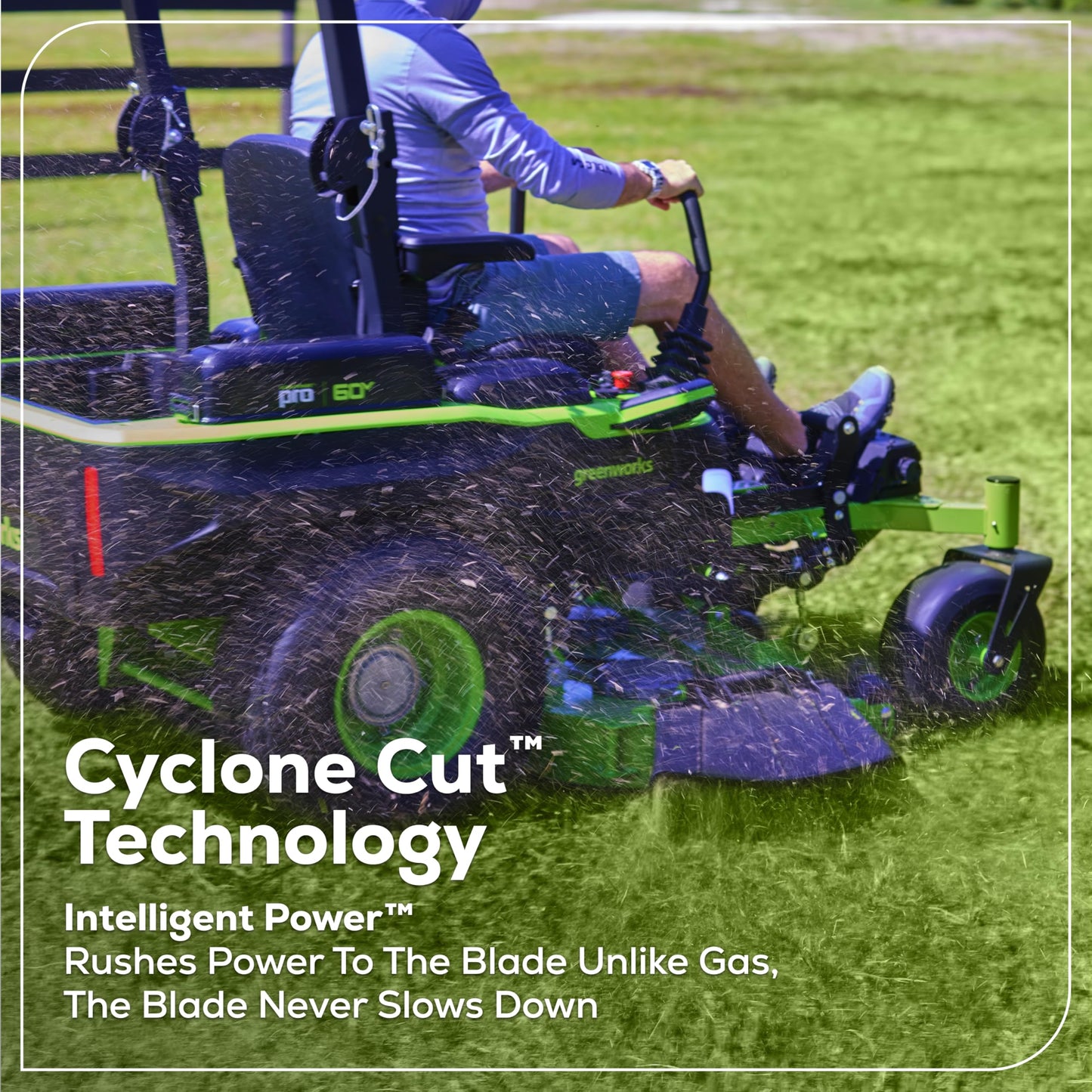 Greenworks 60V 60" Zero Turn, (2) 20.0Ah + (4) 10.0Ah Batteries + Wall Charger