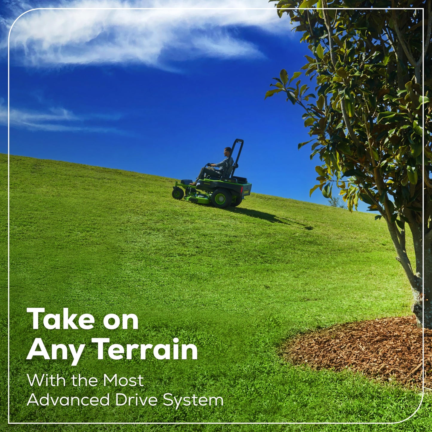 Greenworks 60V 60" Zero Turn, (2) 20.0Ah + (4) 10.0Ah Batteries + Wall Charger