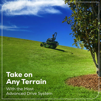 Greenworks 60V 60" Zero Turn, (2) 20.0Ah + (4) 10.0Ah Batteries + Wall Charger